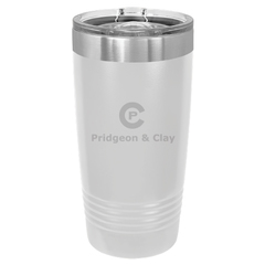 Polar Camel 20 oz. White Ringneck Tumbler with Slider Lid